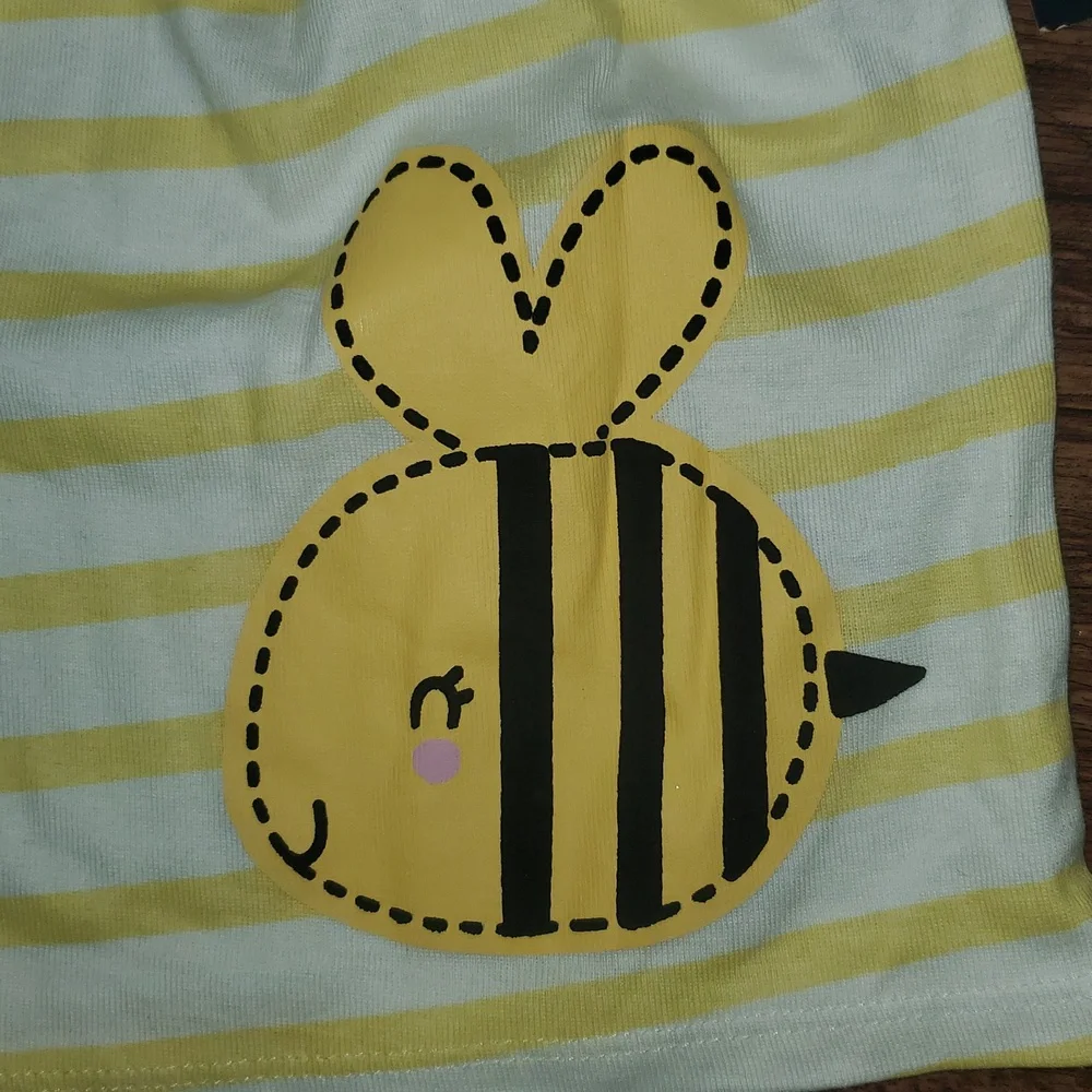 3-Piece Baby & Toddler Girls Bee Garden Dress, Diaper Cover & Headband Set 12 Mo - Picture 6 of 14